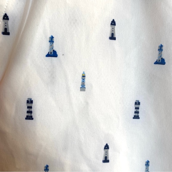 Fairway & Greene Larson Tech Golf Shorts in White Safe Harbor, Size 34 - Picture 8 of 9